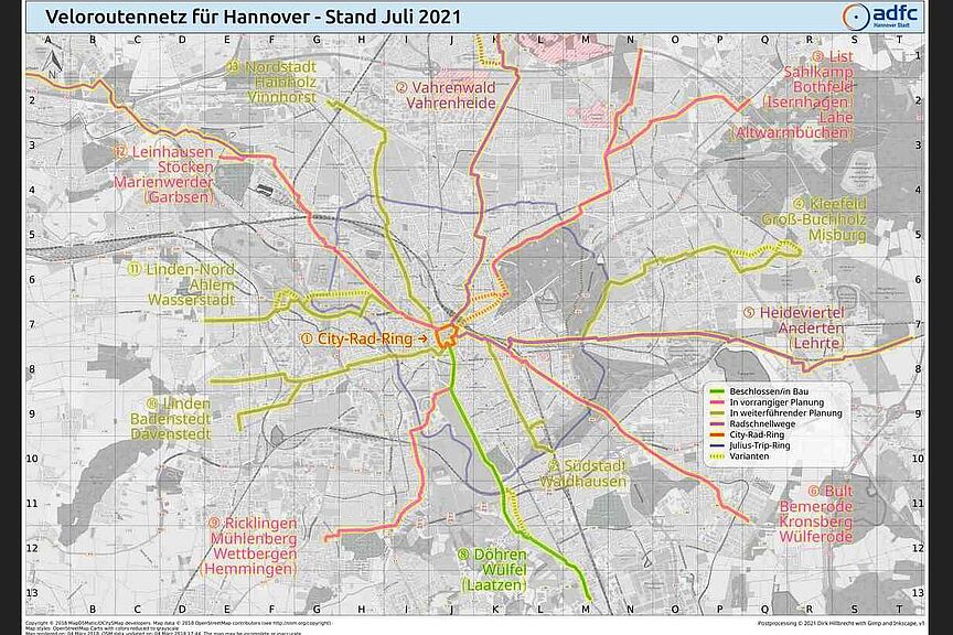 Velorouten Netz Hannover Velorouten Netz Hannover