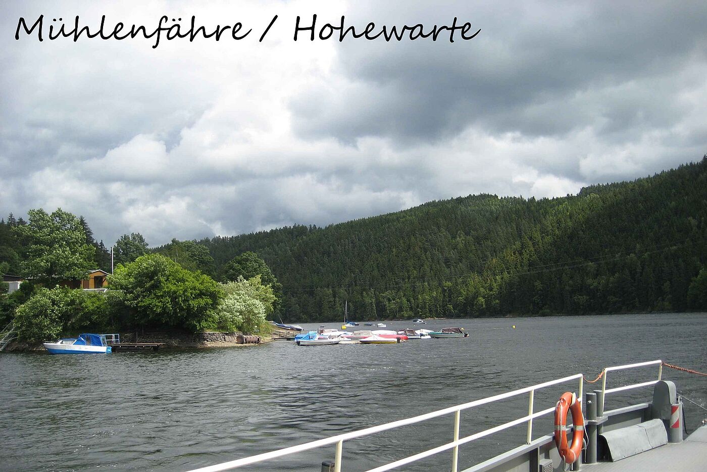 Fähre über die Saale Talsperre Hohewarte