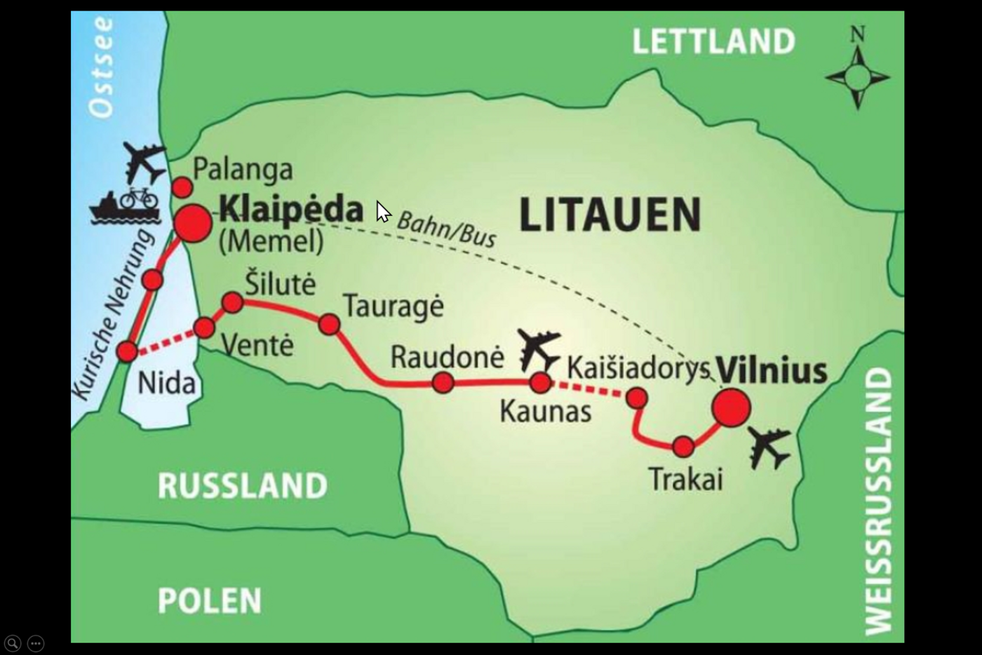 Litauen Route