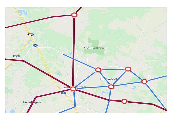 Überblick über die Kreis- und Landesstraßen in Burgwedel