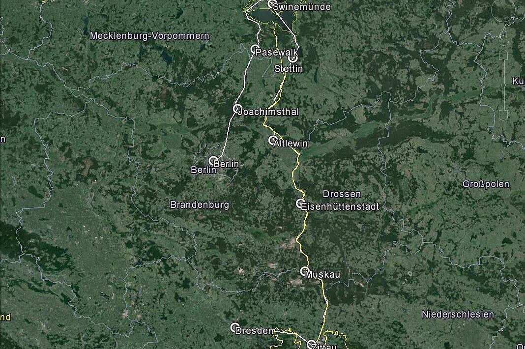 Oder Neisse SN Route Luftbild