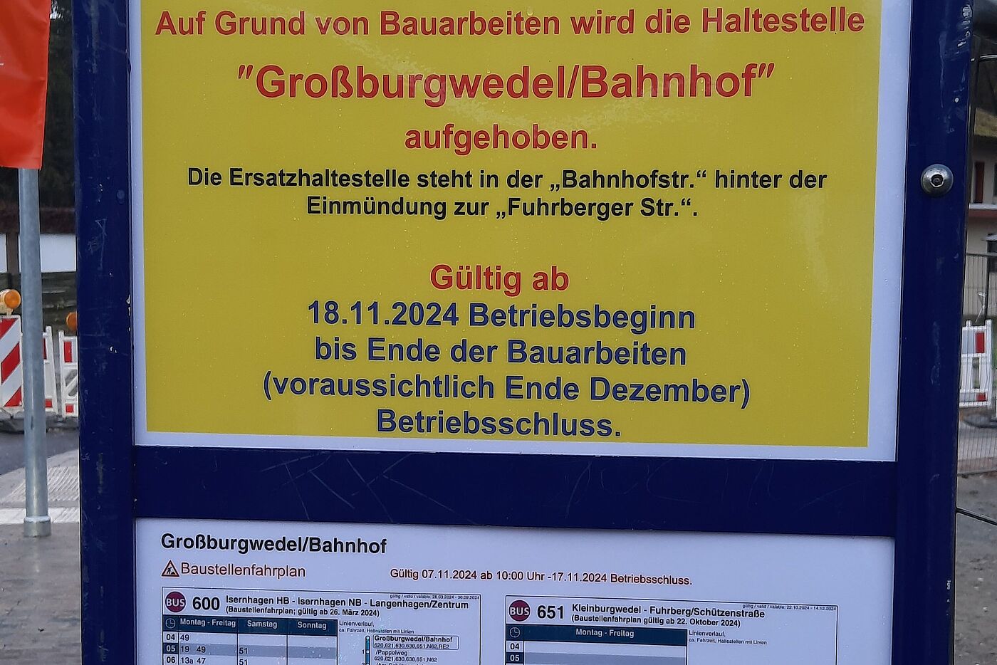 Baustellenfahrplan 20241113