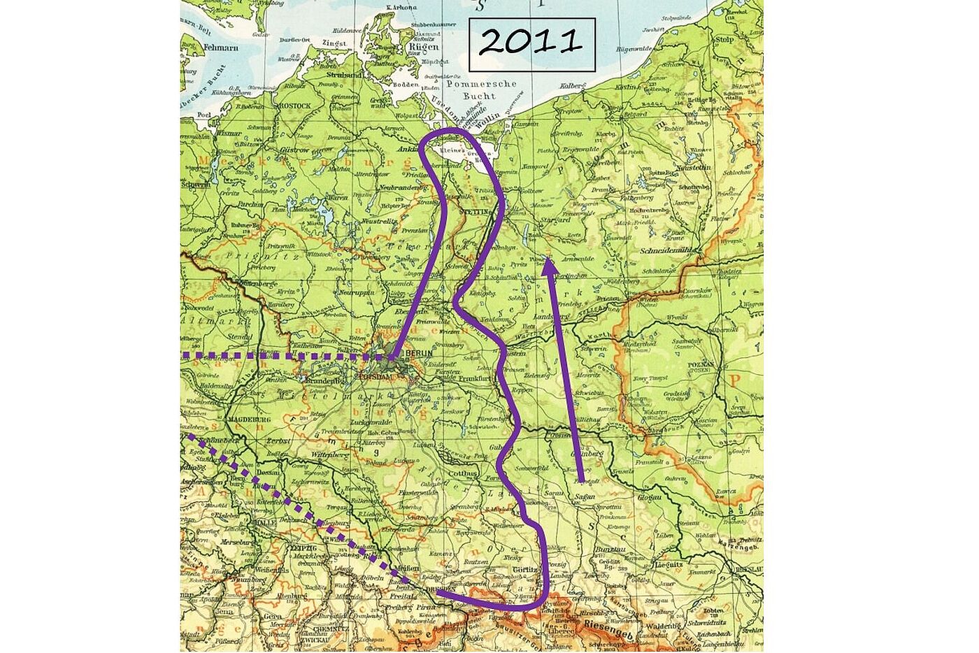 Oder Neiße SN Route Karte