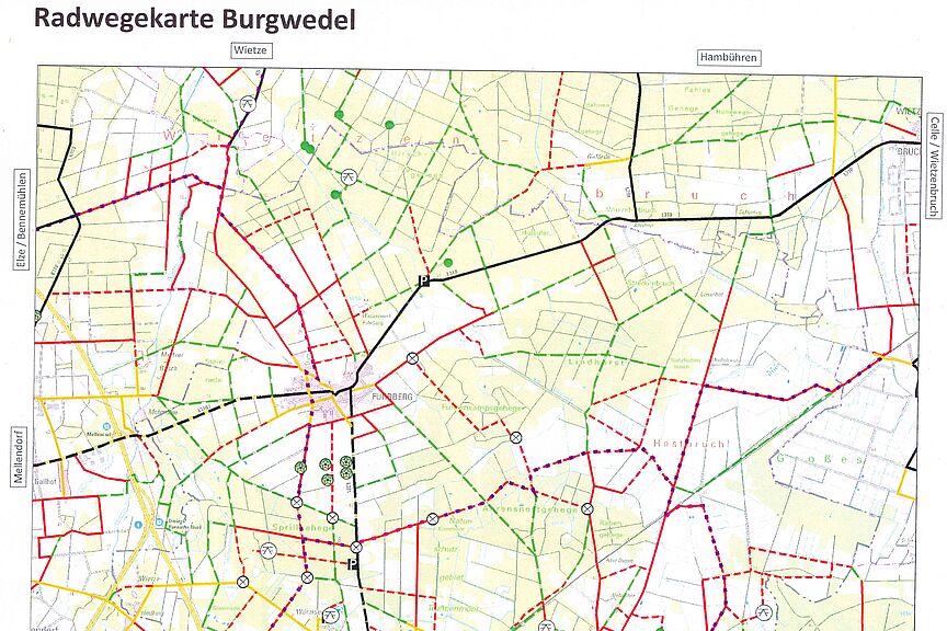 Radwegekarte Burgwedel Radwegekarte Burgwedel