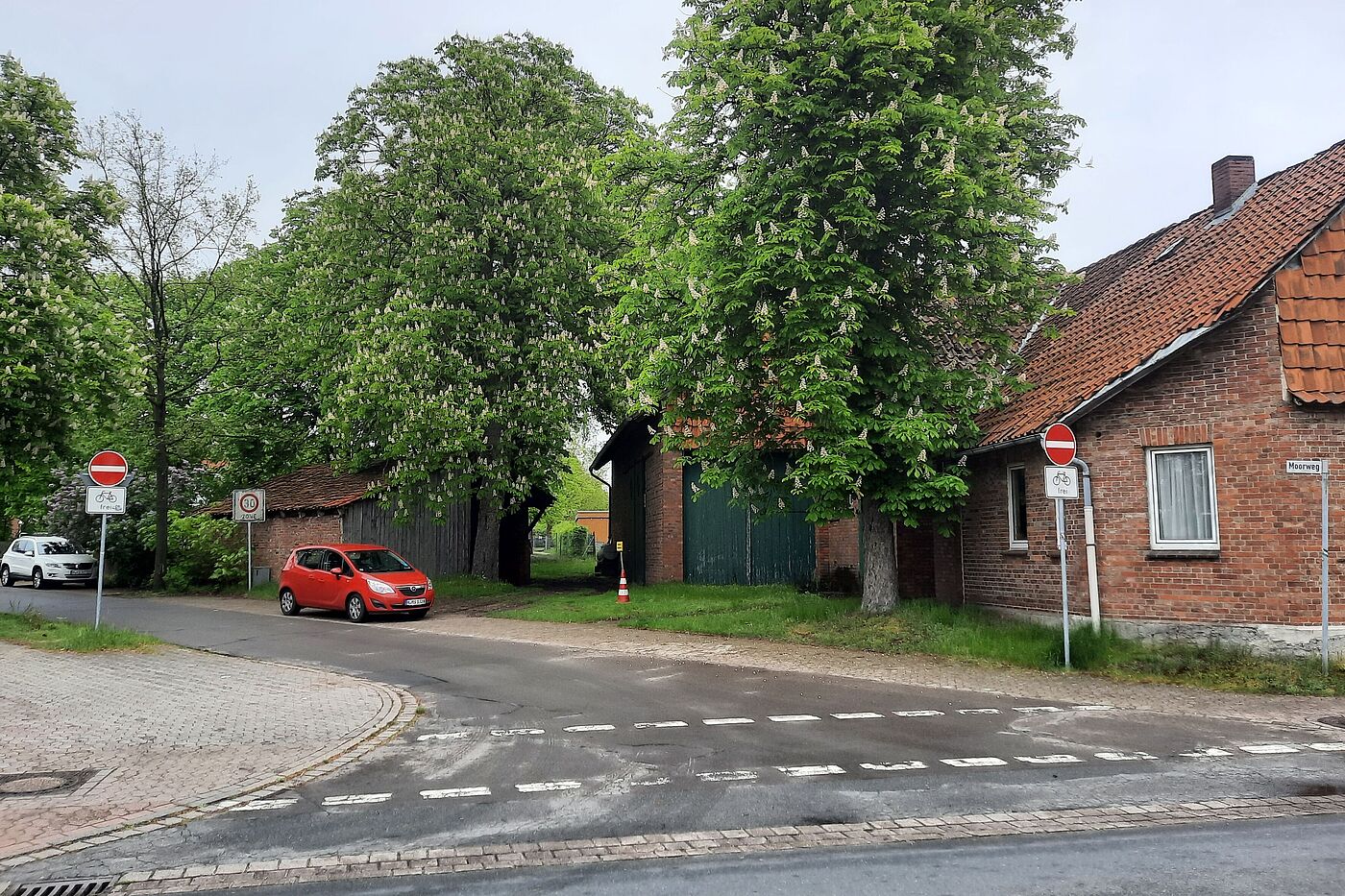 KBW Moorweg Einbahnstr Süd Ausfahrt
