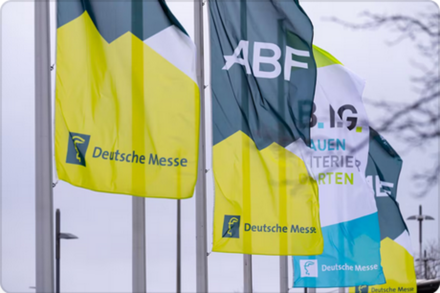 ABF Fahnen am Messegelände ABF Fahnen am Messegelände