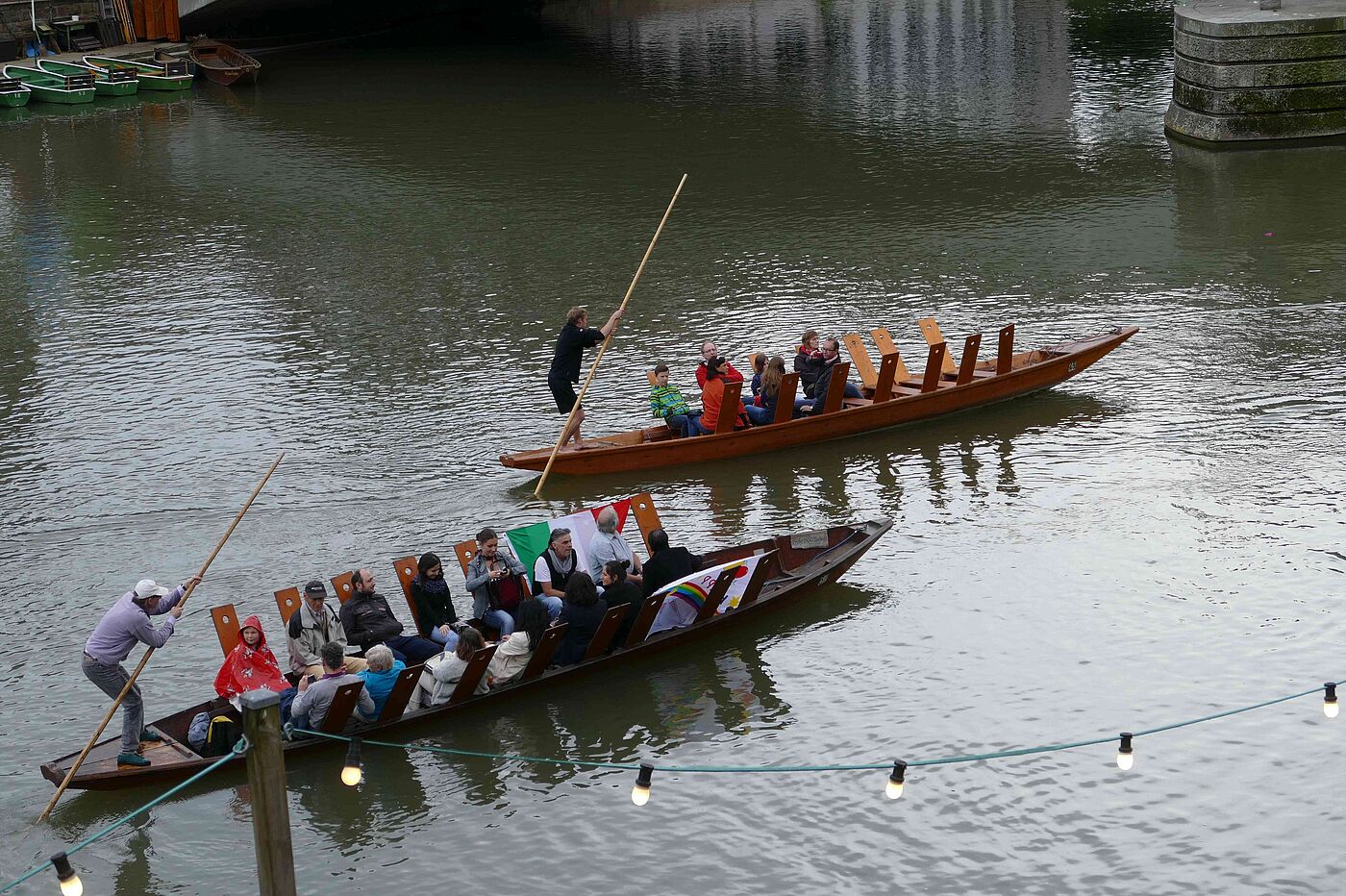 Tübingen, Stocherkähne auf dem Neckar