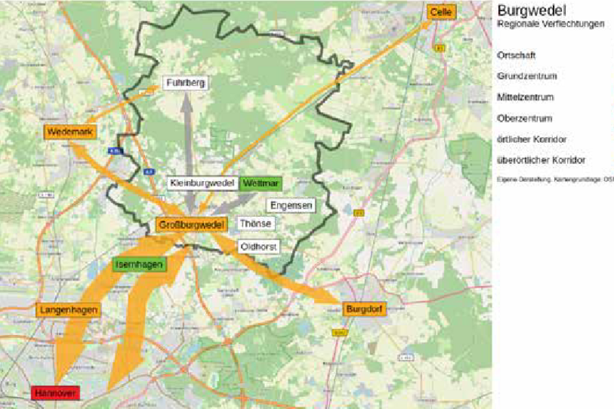 Regionale und kommunale Korridore in Burgwedel Regionale und kommunale Korridore in Burgwedel