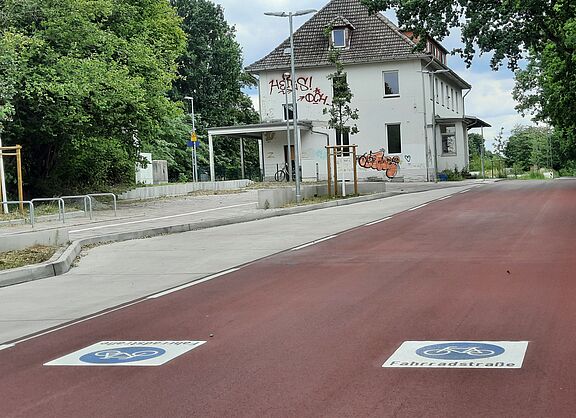 Fahrradstraße am Bahnhof GBW