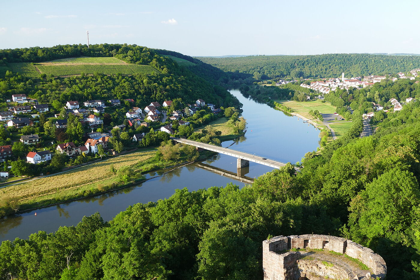 Burg Wertheim, Blick Main aufwärts