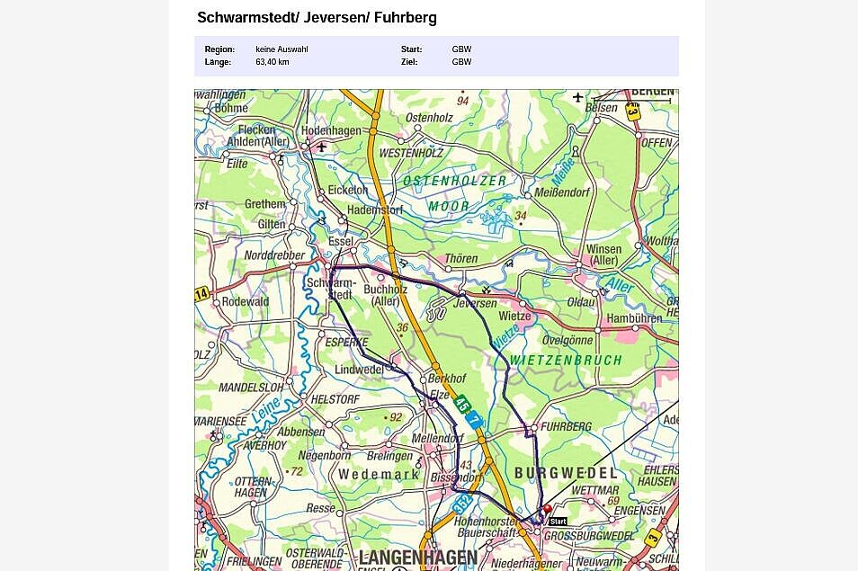 Schwarmstedt Route