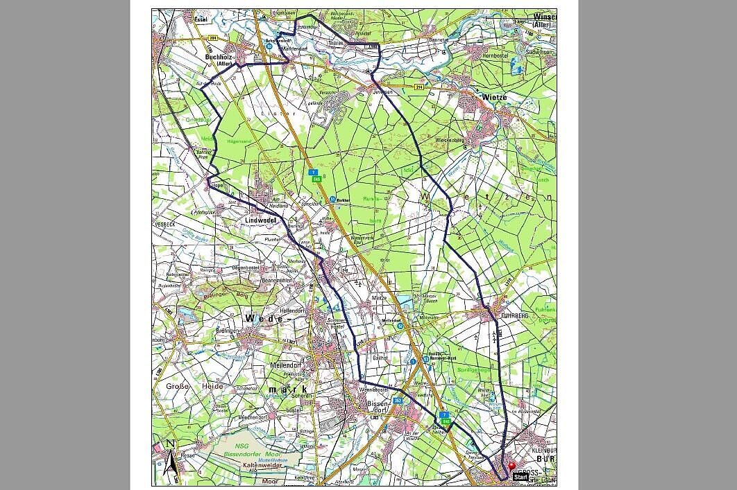 Marklendorf 64 km Route