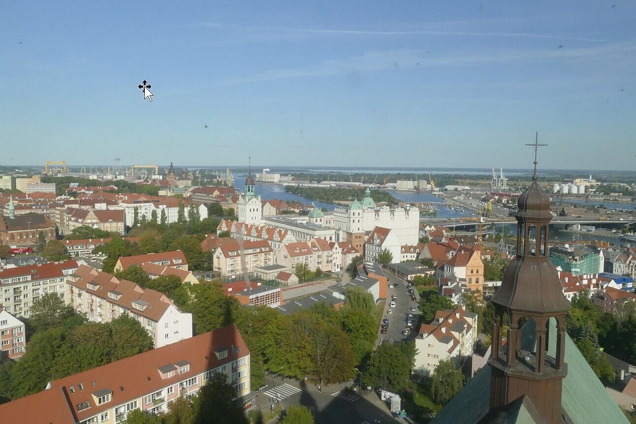 Stettin Blick auf Hafen