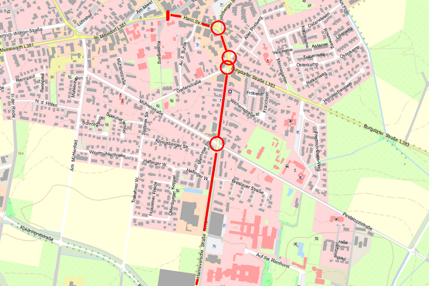 Hannov.Str. Übersichtskarte Hannov.Str. Übersicht