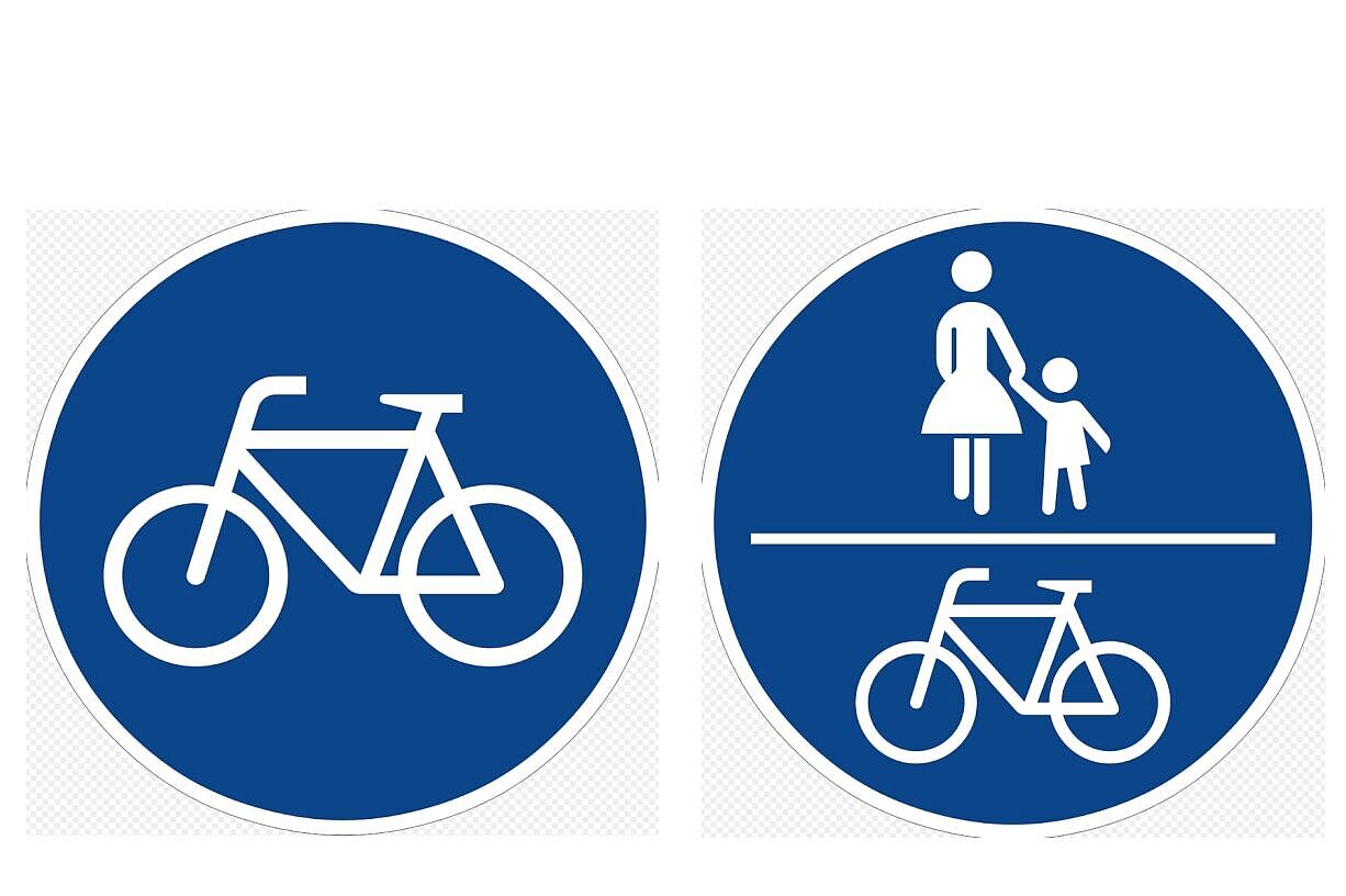 Radweg und Gemeinsamer Geh-Rad-Weg