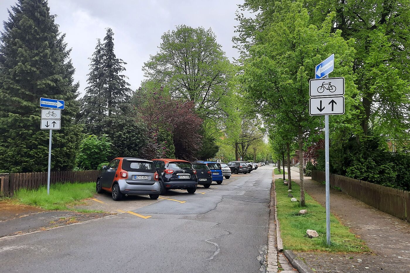 KBW Moorweg Einbahnstr Nord Einfahrt