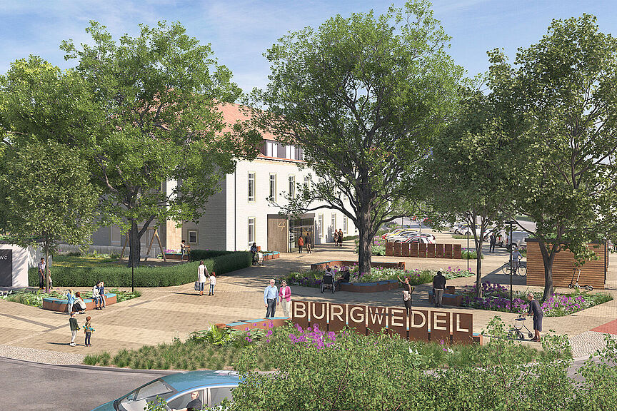 Rathaus Vorplatz Visualisierung Rathaus Vorplatz Visualisierung