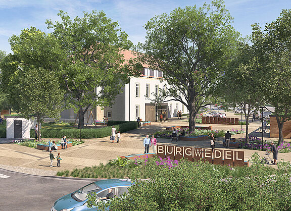 Rathaus Vorplatz Visualisierung