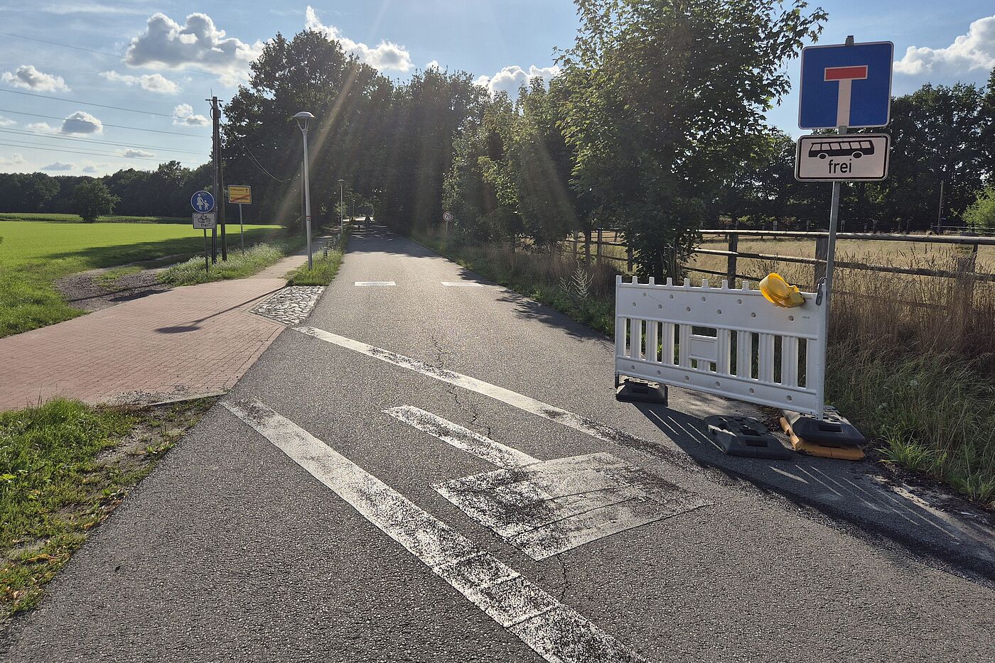 Alte Radwegeführung ausradiert