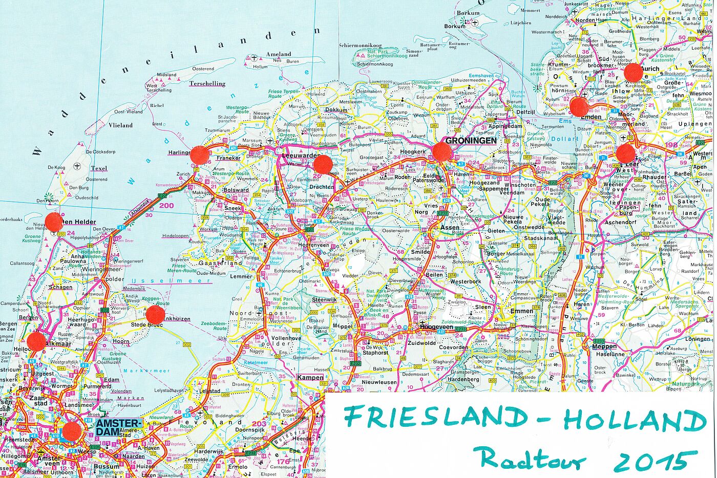 NL B Route Karte