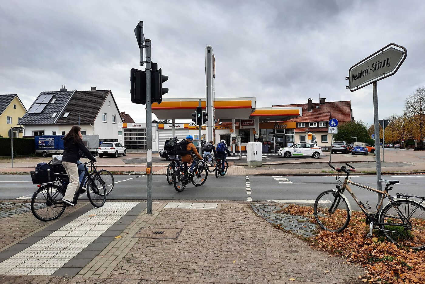 Schul-Rad-Verkehr Bedarfsampel alt